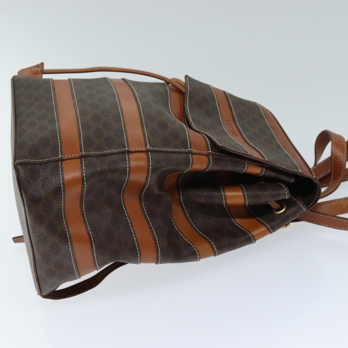 CELINE Macadam Canvas Backpack Pvc Brown - 2