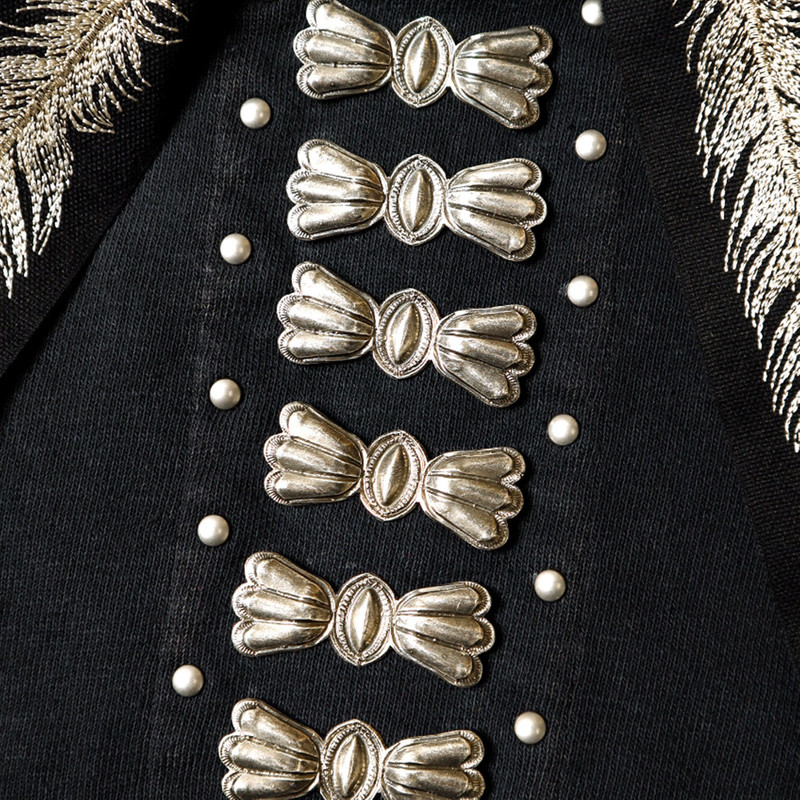 Kapital SWEAT KNIT FEATHER CORD BUTTERFLY CONCHO HOODIE outlook