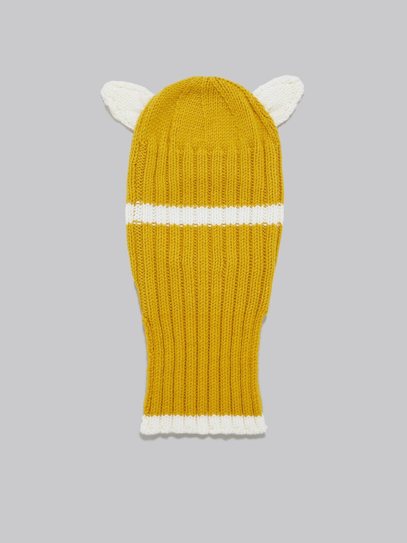 YELLOW WOOL BALACLAVA WITH EARS 3