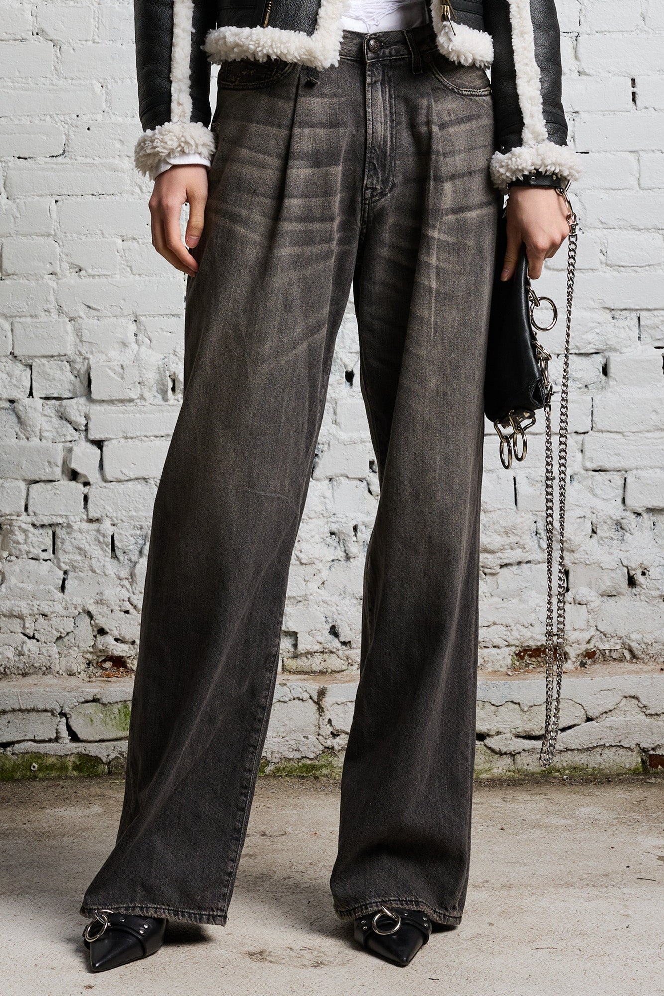 DAMON PLEATED WIDE LEG - ELLERY BLACK | R13 - 2