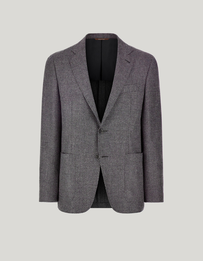 GRAY MODERN FIT PURE WOOL KEI JACKET 1