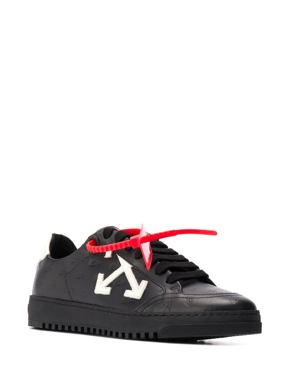 debossed-logo low-top sneakers - 2