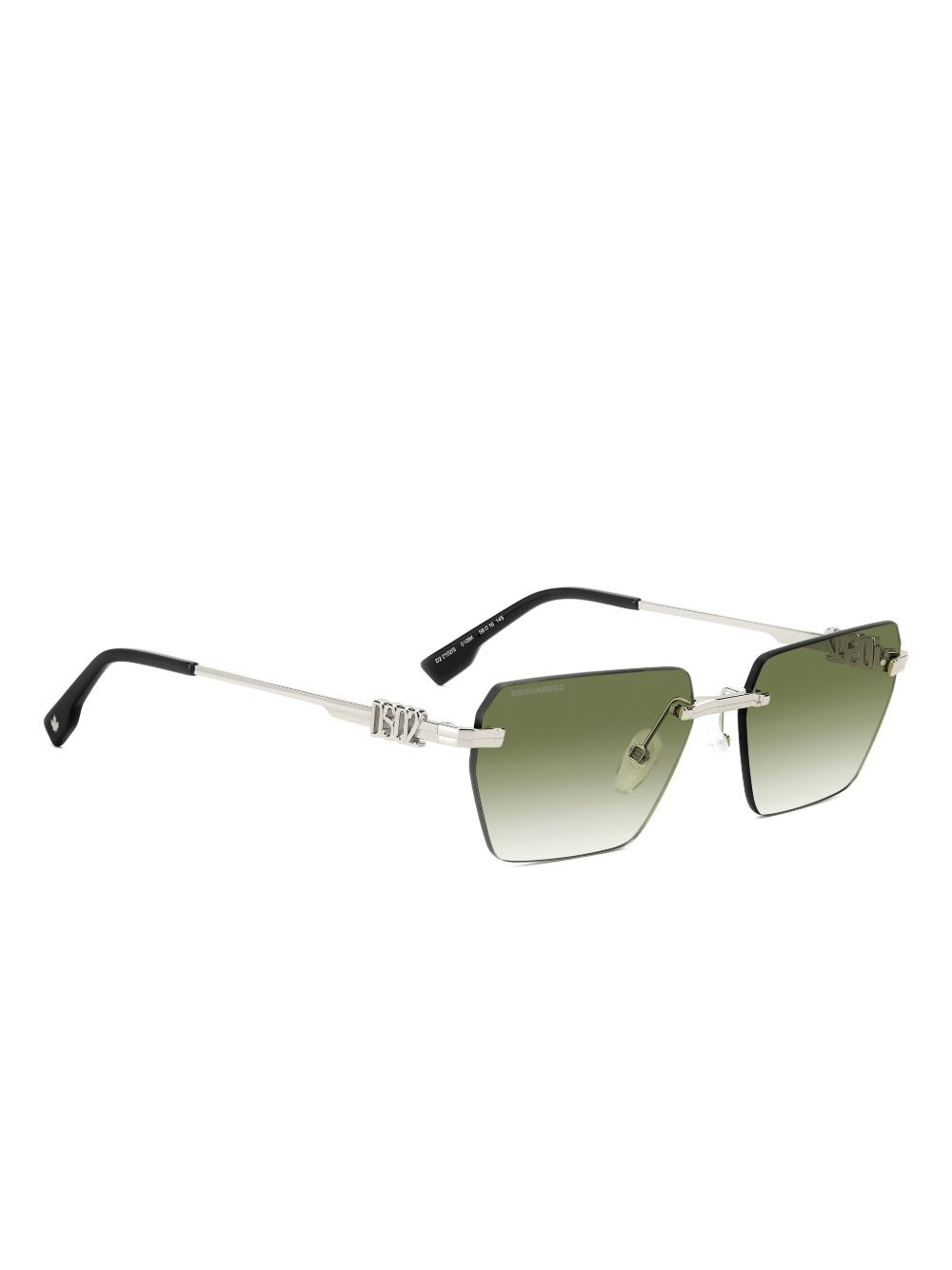 logo-plaque rimless sunglasses - 3