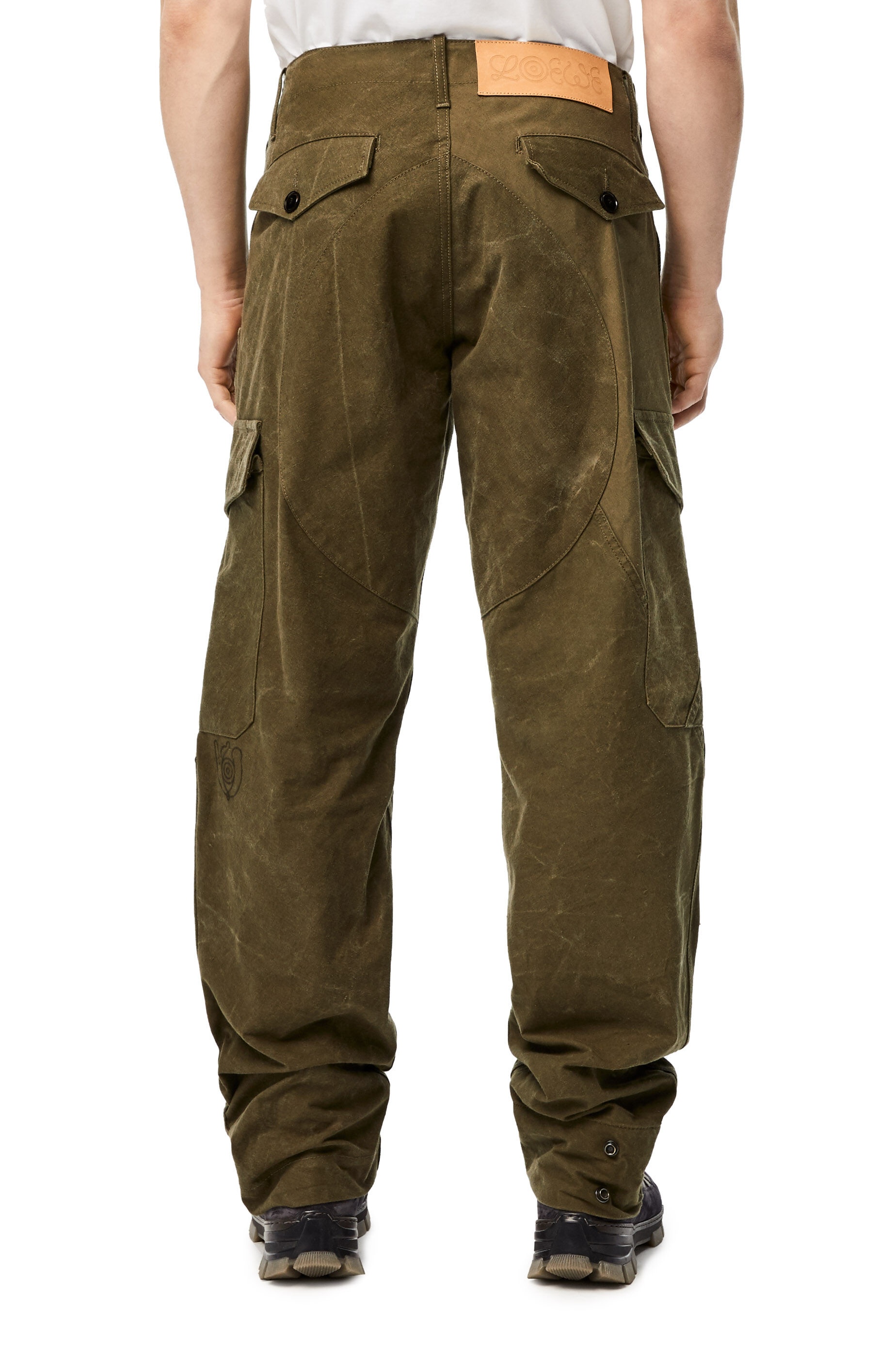 Military tent cargo trousers in cotton - 4