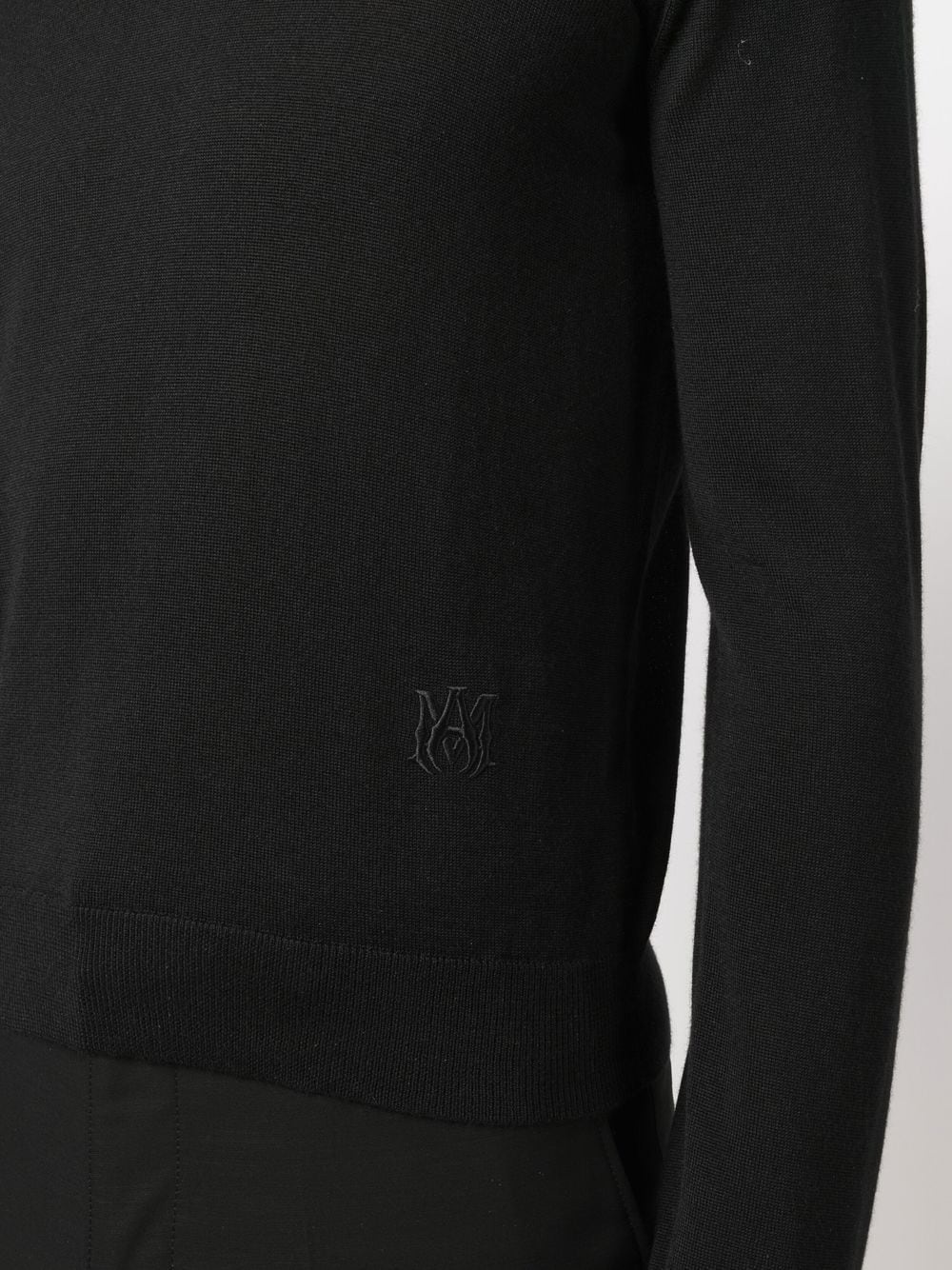 embroidered-logo cashmere-silk jumper - 5