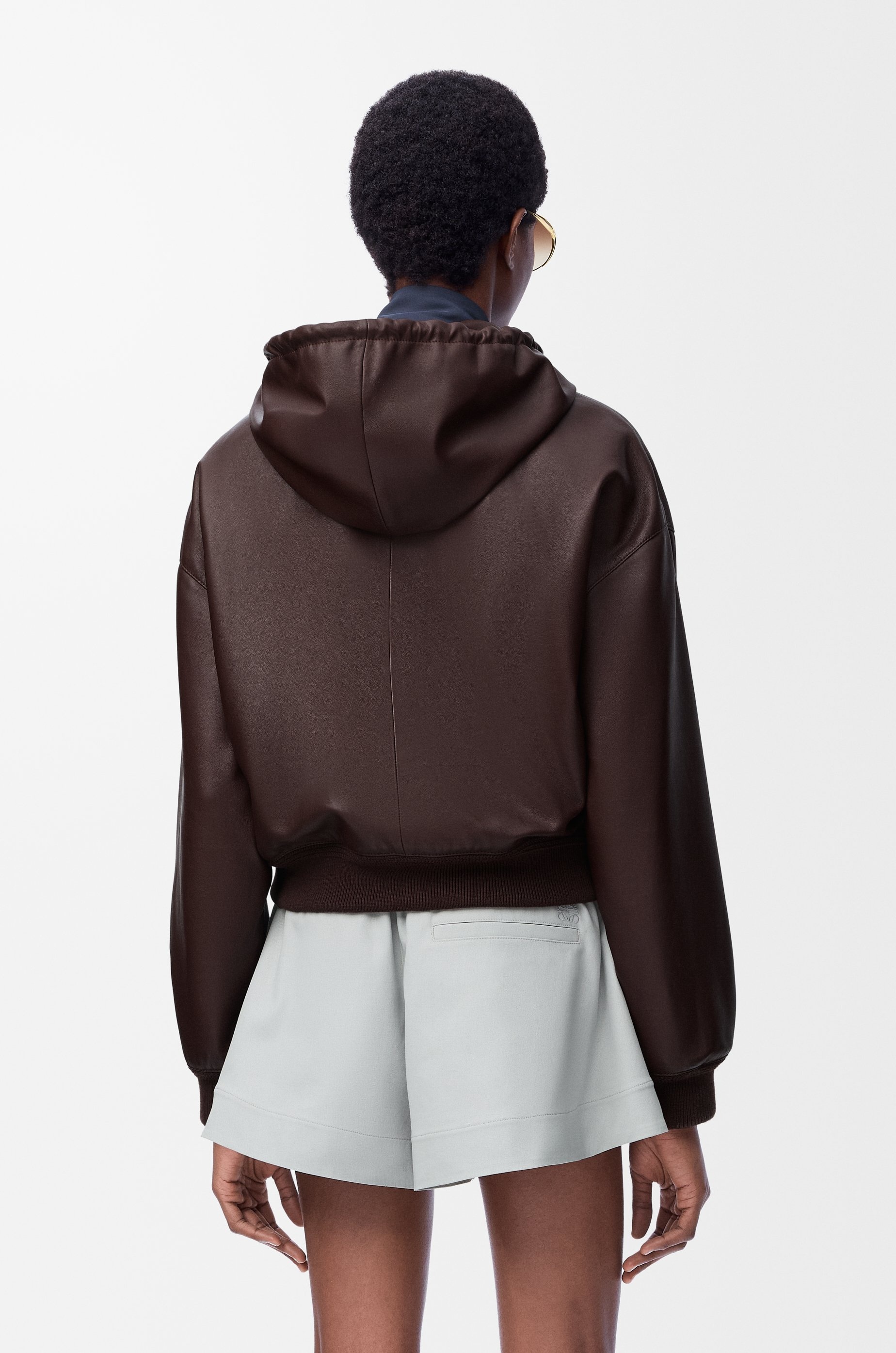 Flamenco hoodie in nappa lambskin - 4
