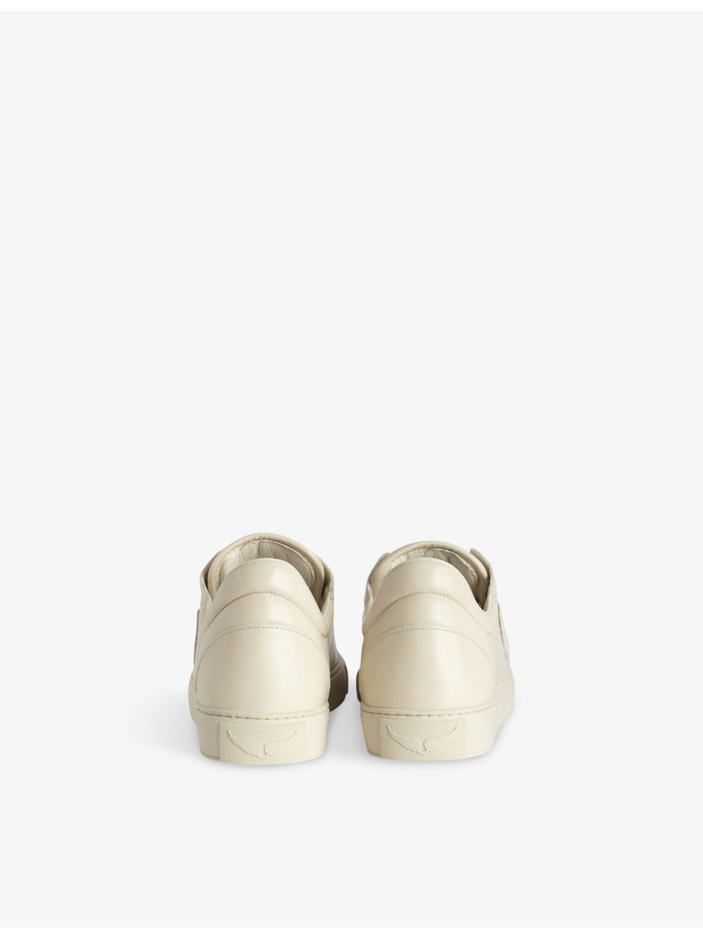 Fly On Wing-Embroidered Leather Low-Top Trainers - 4