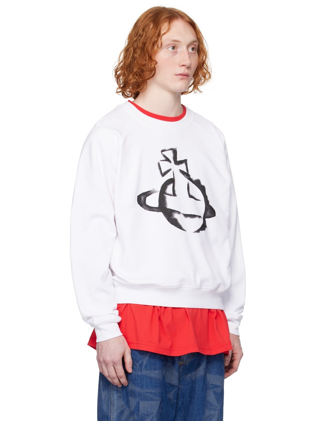 White Stencil Orb Raglan Sweatshirt - 2