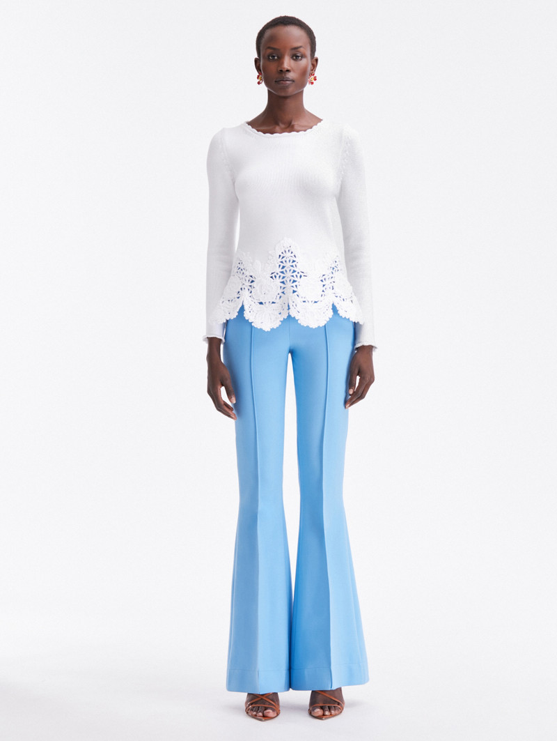 Oscar de la Renta BIRDSNEST SCALLOPED PULLOVER outlook