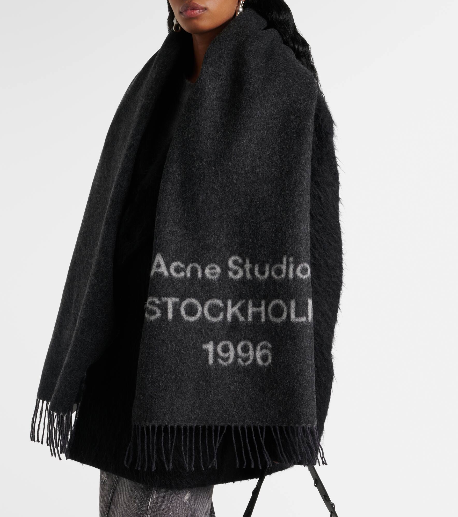 Logo wool scarf - 2