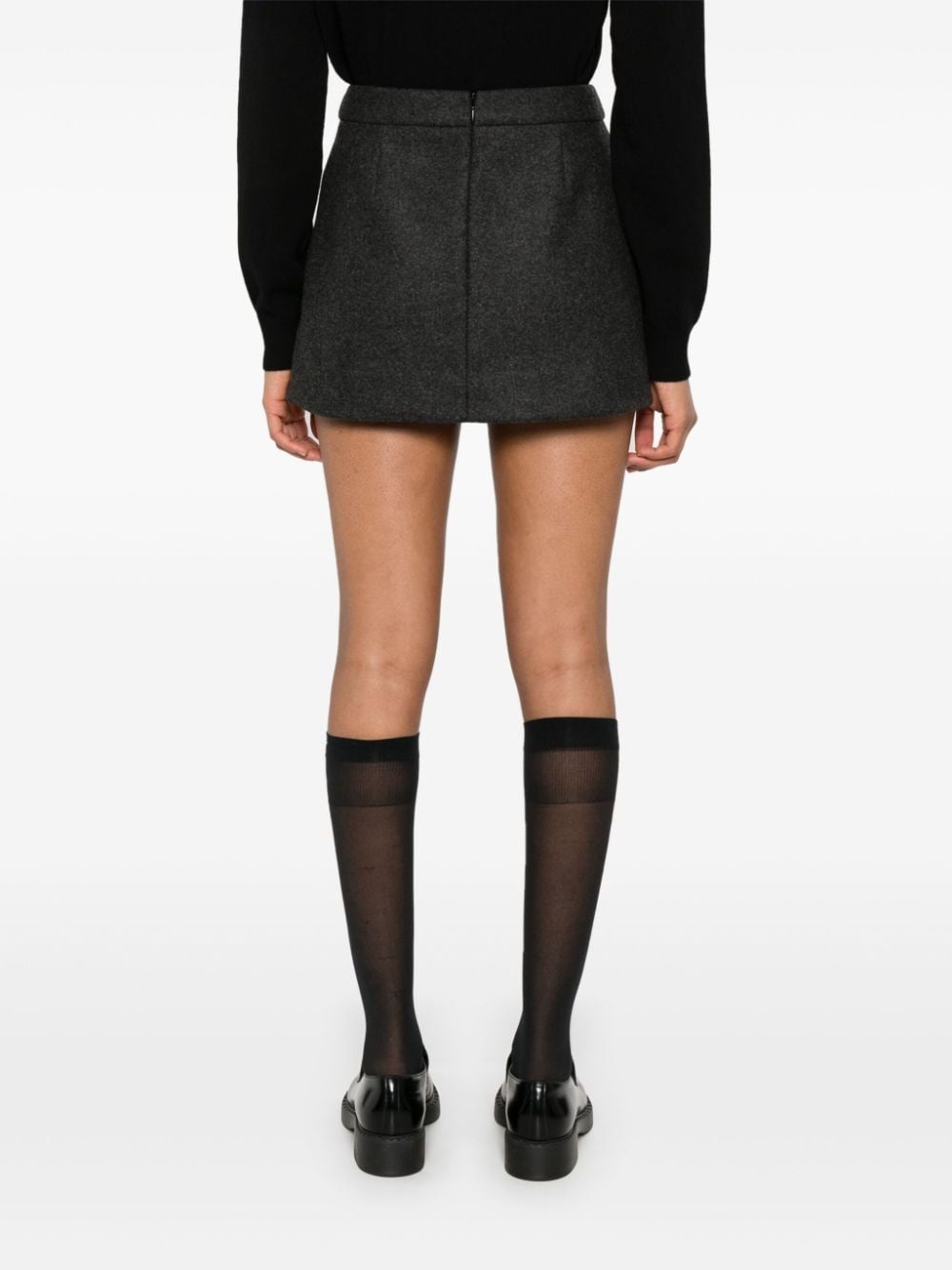 sequined mélange-effect mini skirt - 4