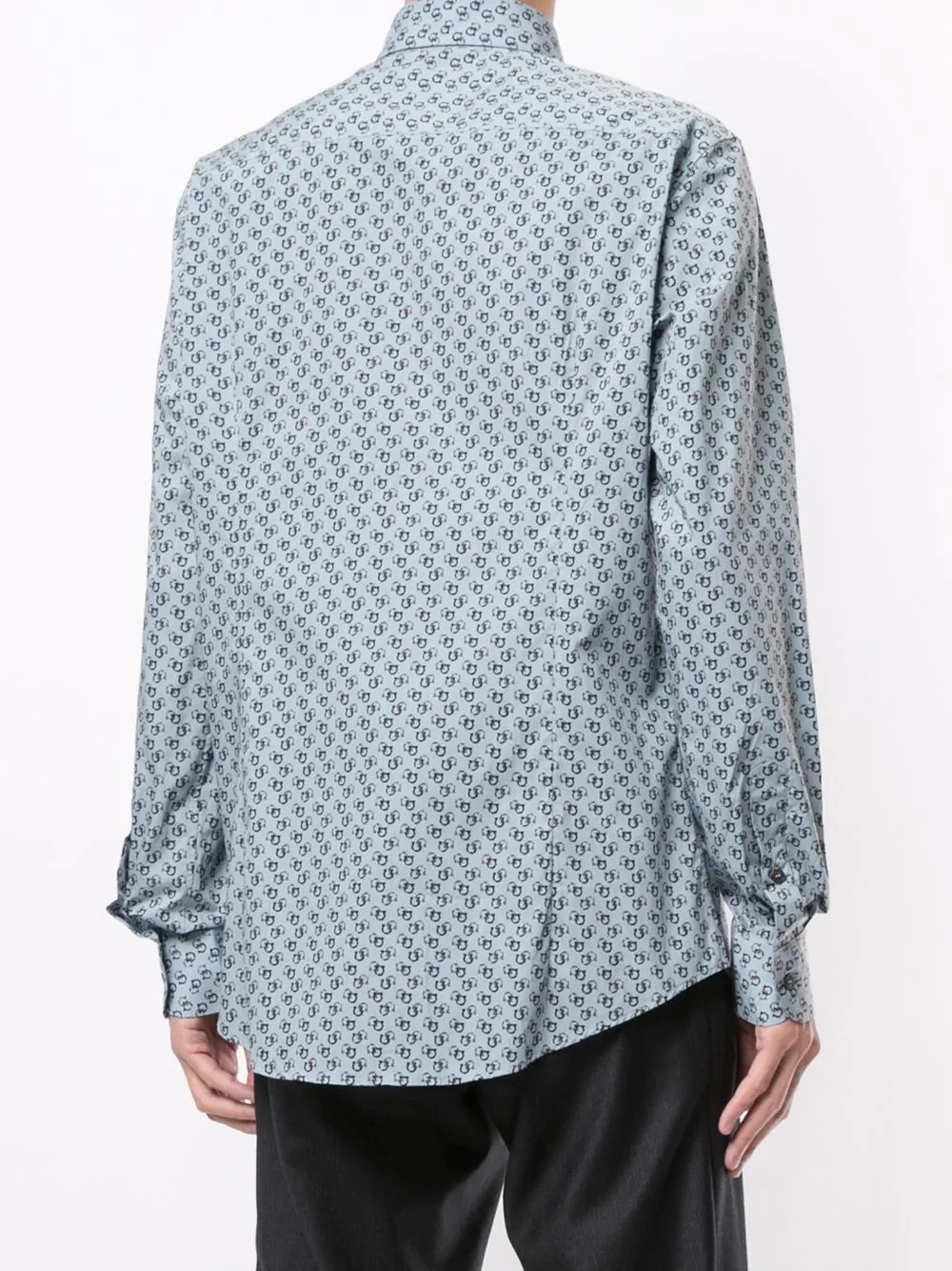 poplin Gancini print shirt - 4