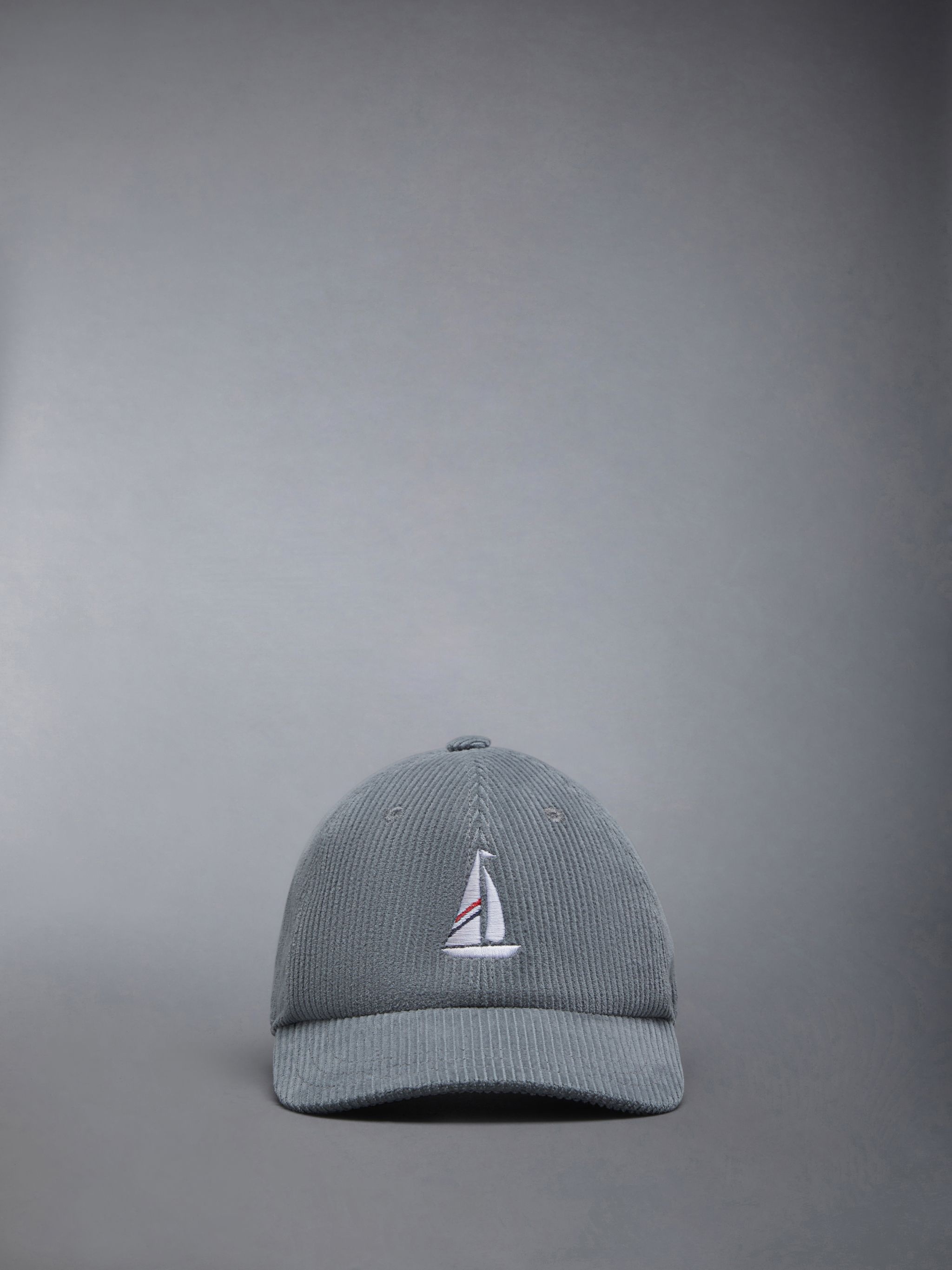 Corduroy Sailboat Embroidery Baseball Hat - 1