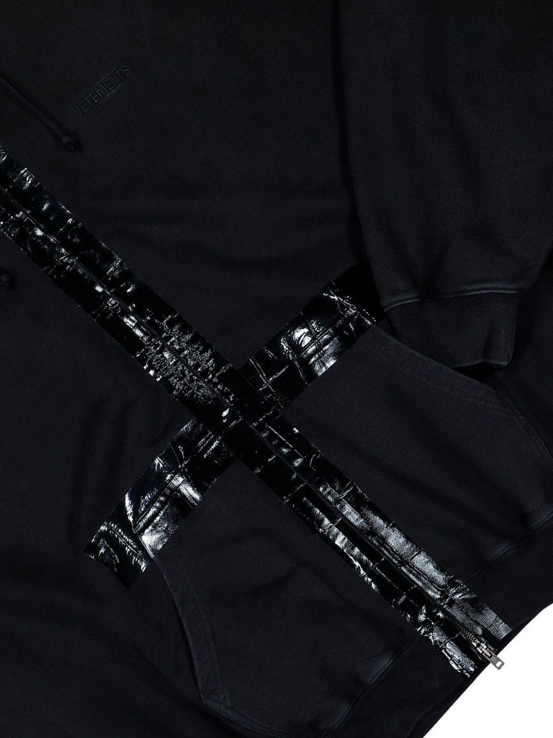 taped zip-up hoodie 4