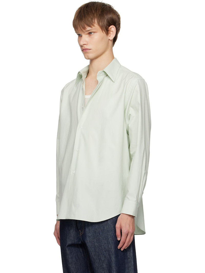 AURALEE Green Washed Finx Twill Shirt outlook