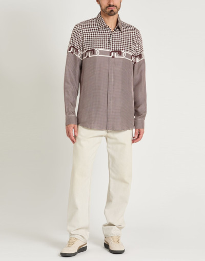 FENDI Cocoa Men's Patterned Shirt outlook