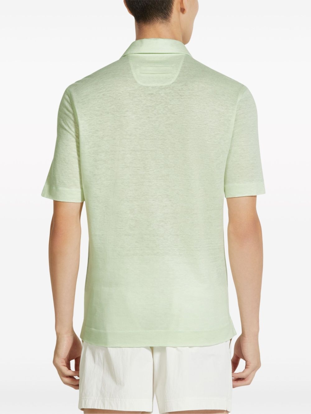 linen polo shirt - 4