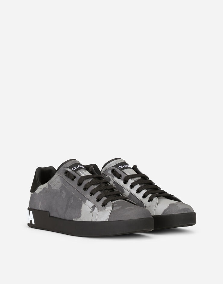 Calfskin Portofino sneakers with laminated camouflage-effect coating - 2