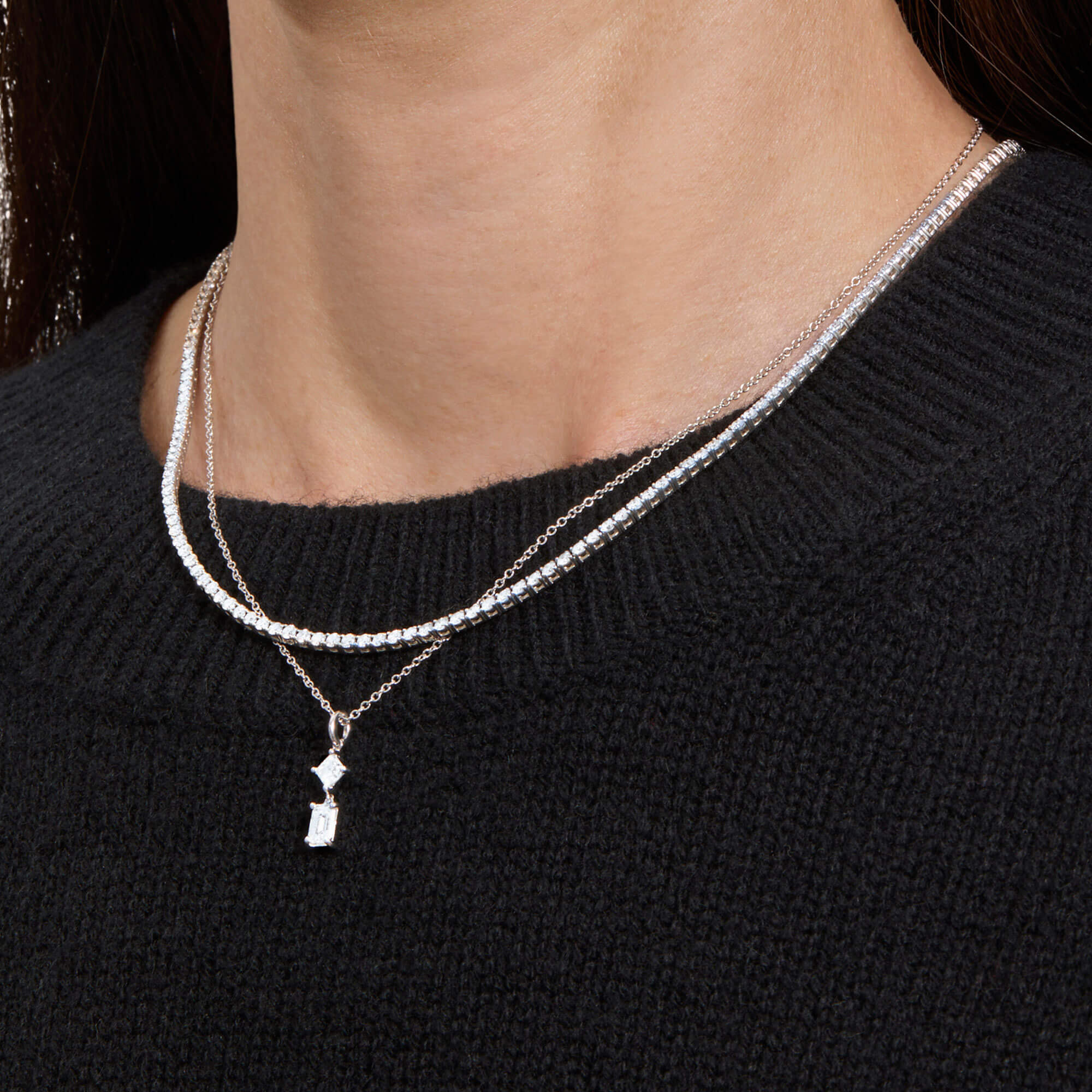LAB-Created Grand Looking Glass Necklace - 6
