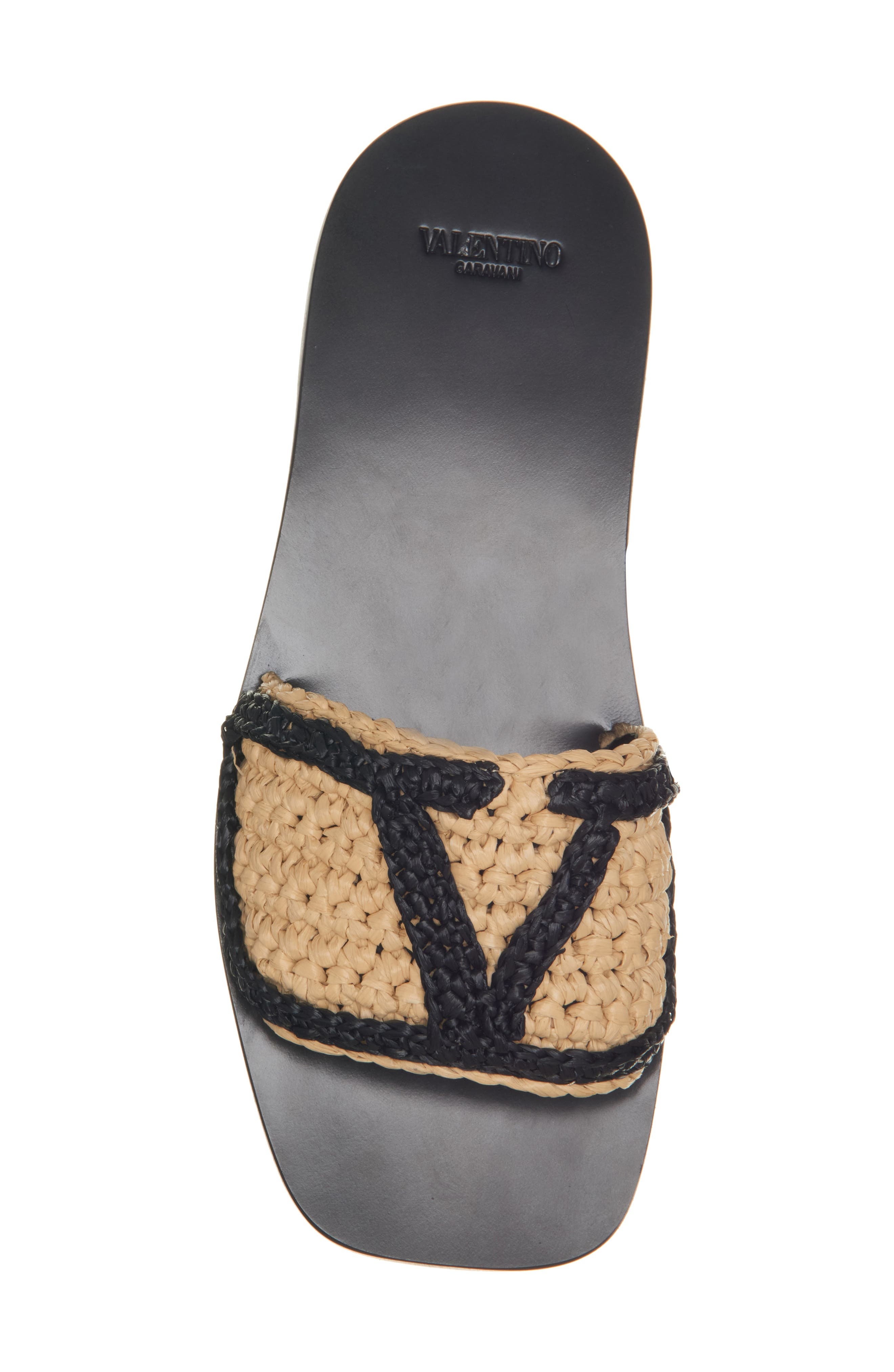 Valentino Garavani Viva Superstar Slide Sandal in Natural/Black at Nordstrom - 5