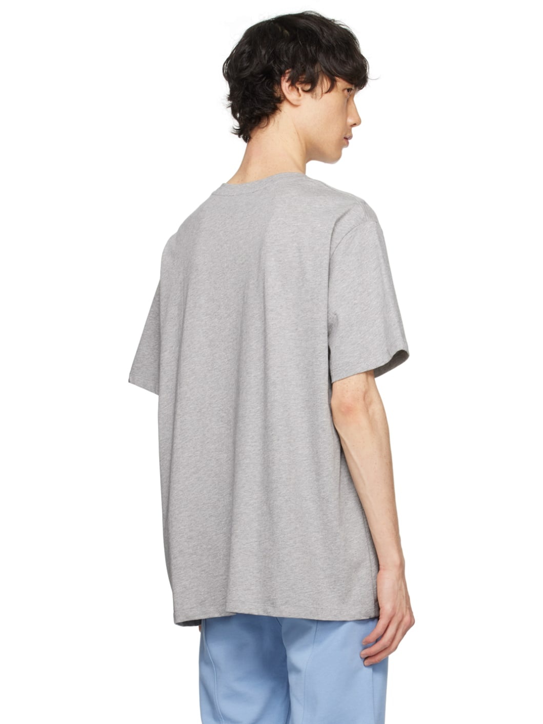 Gray Metallic Flocked T-Shirt - 3