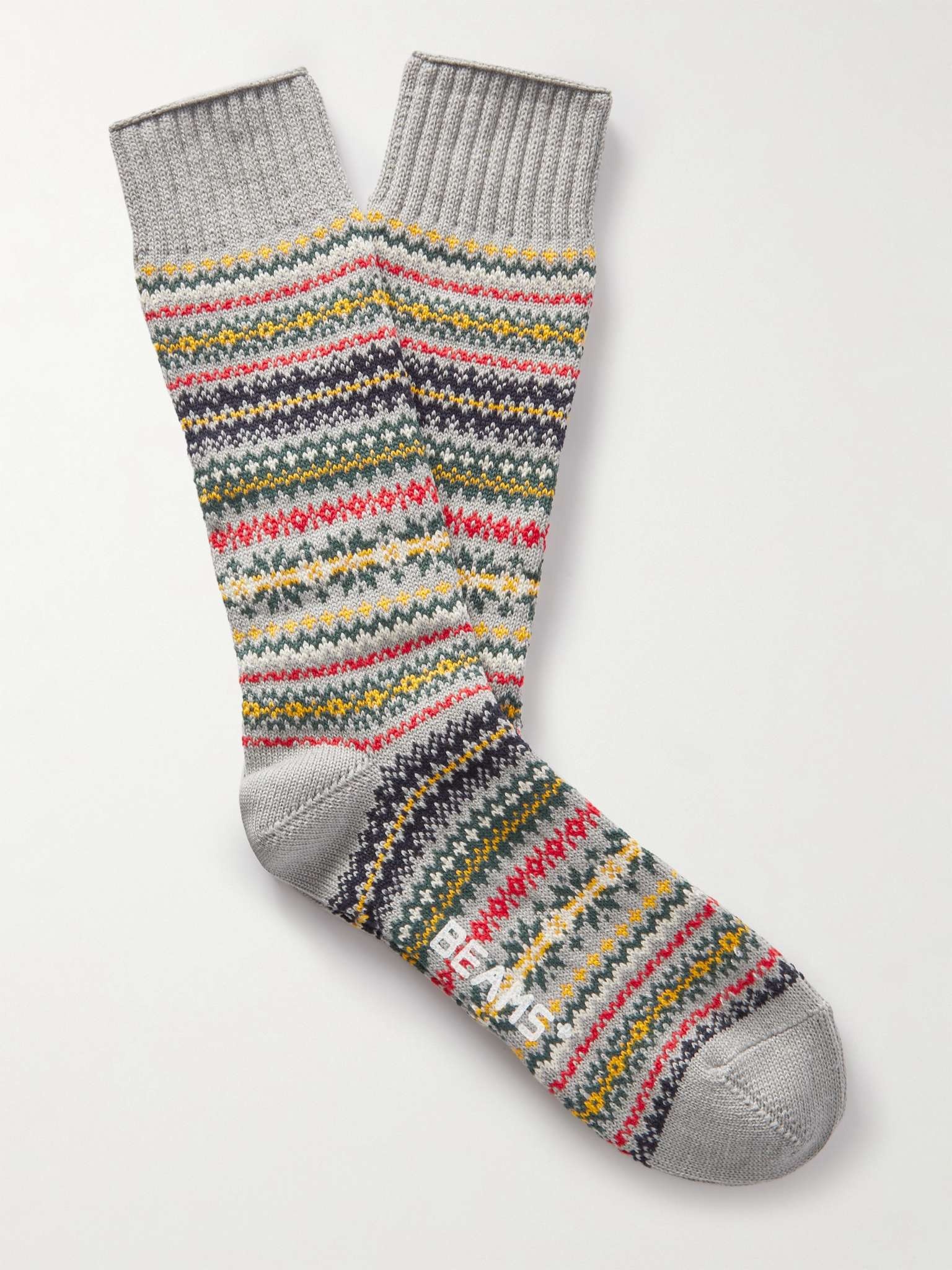 Fair Isle Knitted Socks - 1