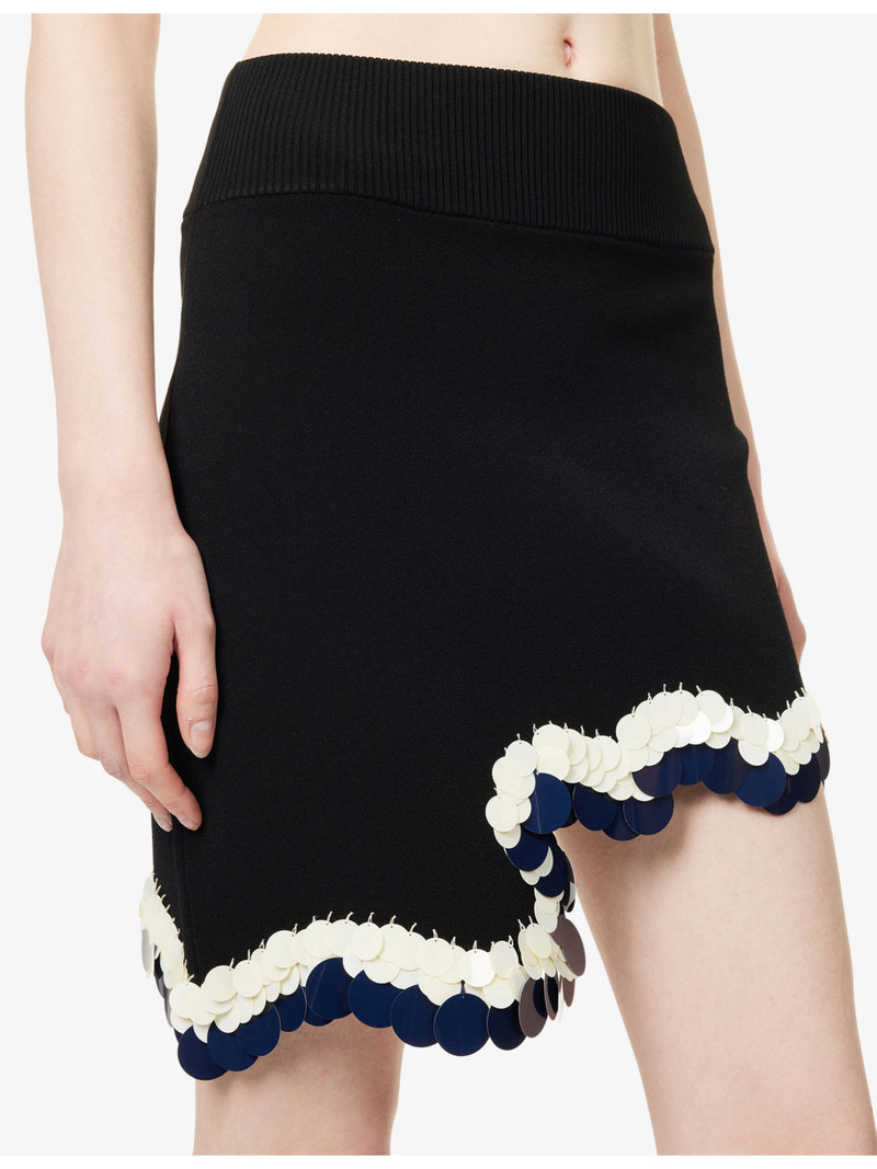 Casey Sequinned Stretch-Knit Mini Skirt 5