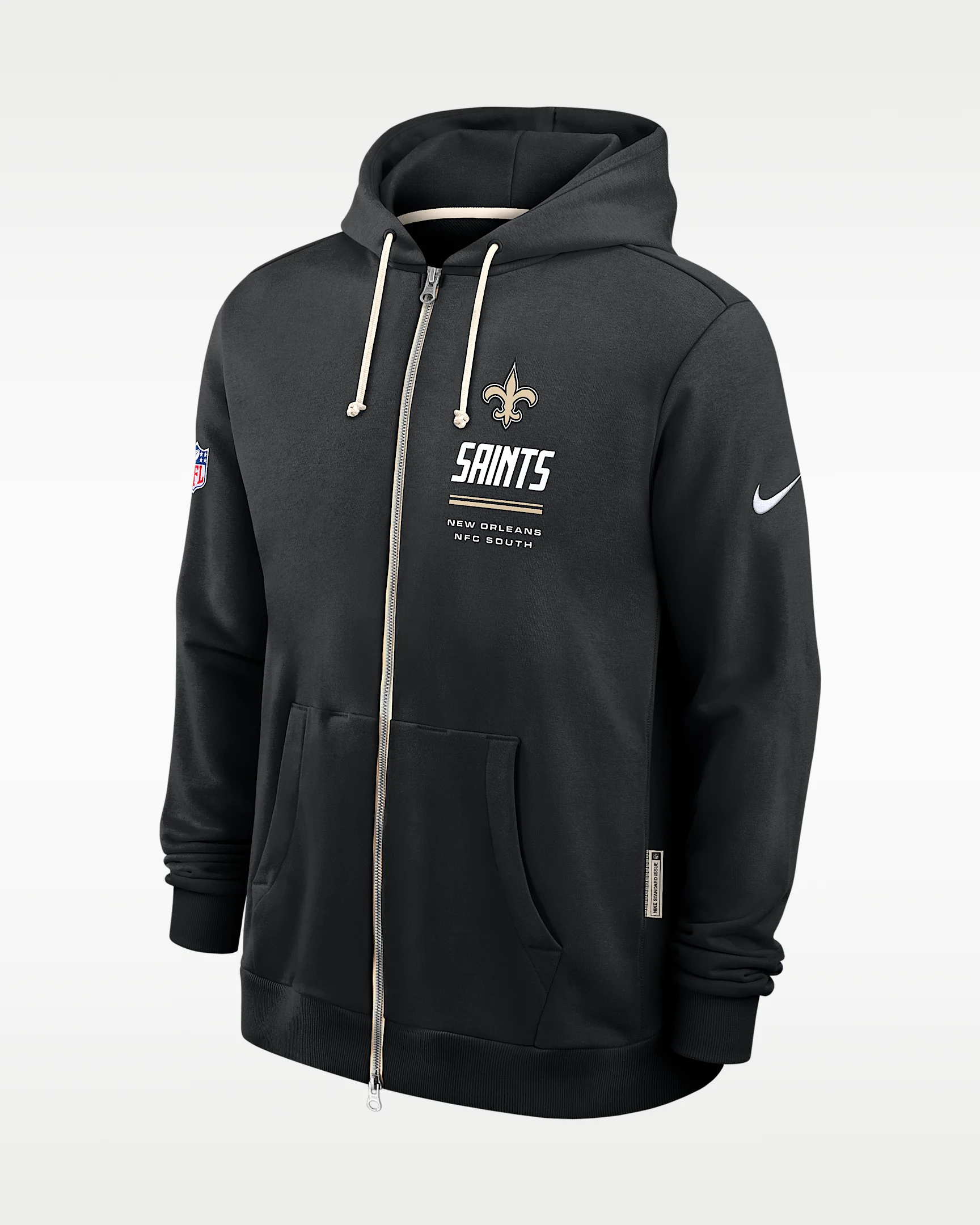 New Orleans Saints Sideline Standard Issue Men's Nike Dri-FIT NFL Full-Zip Hoodie - 1