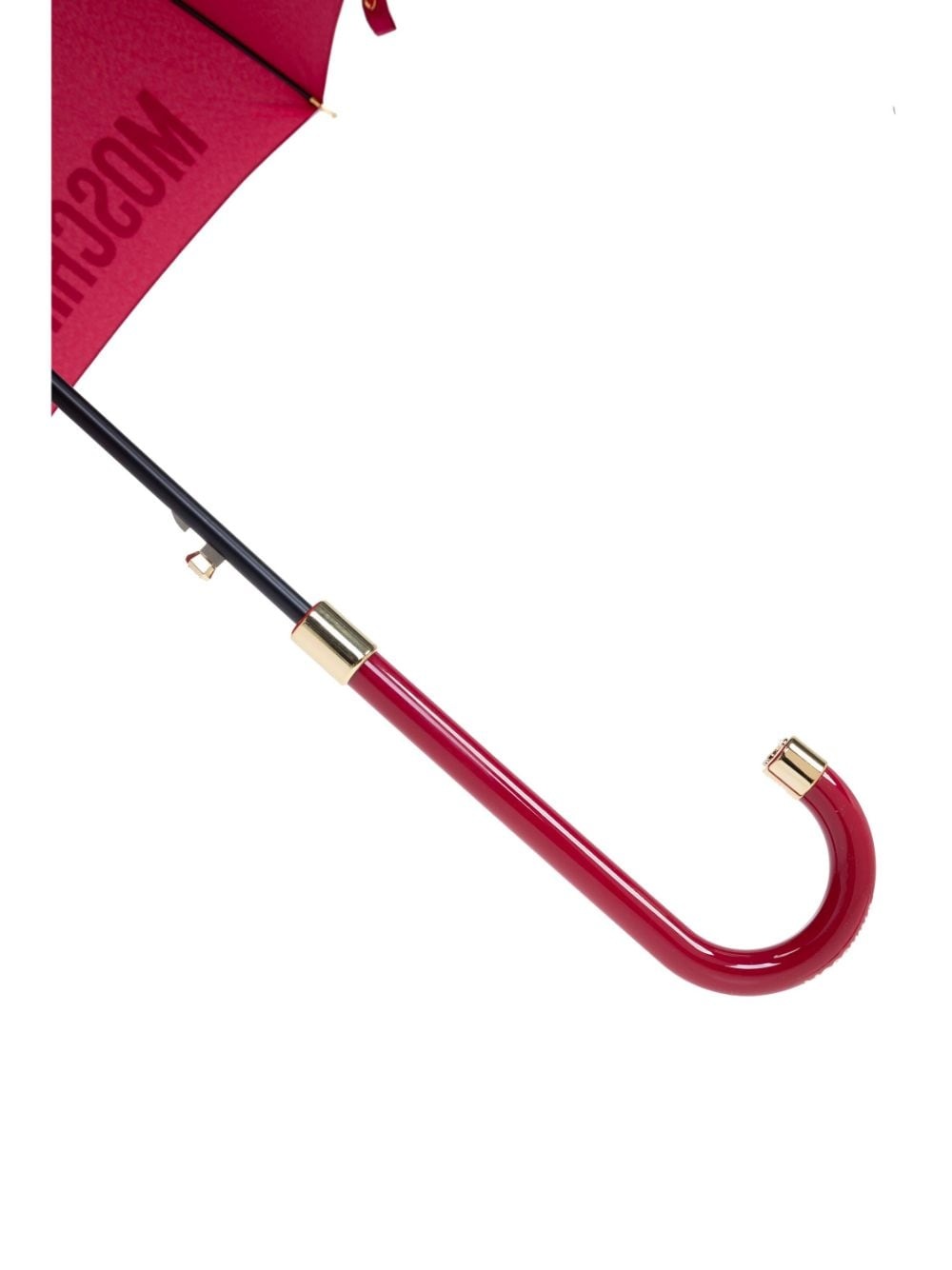 logo-print crook-handle umbrella - 3