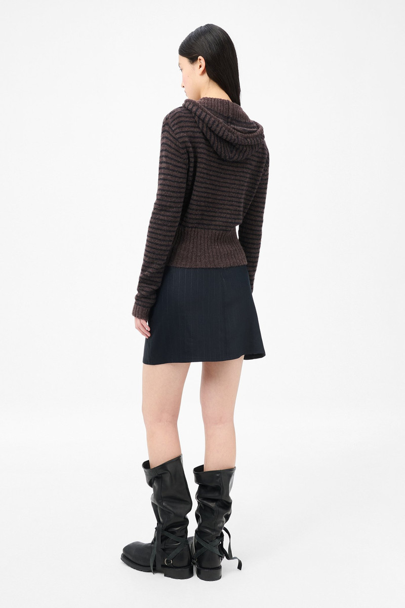Compact Hood Dirt Stripe Fuzzy Alpaca 5