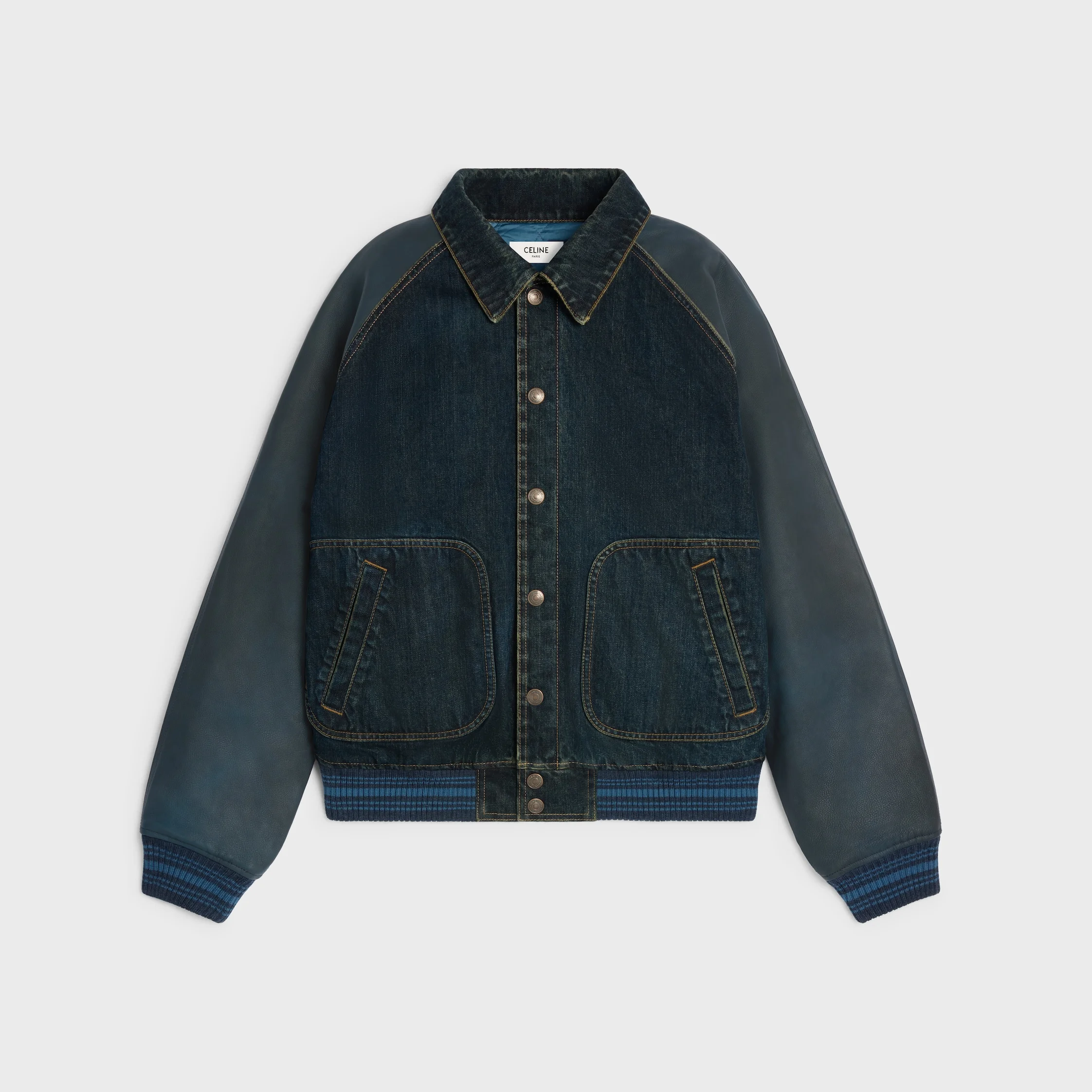 TEDDY JACKET IN COTTON DENIM - 1