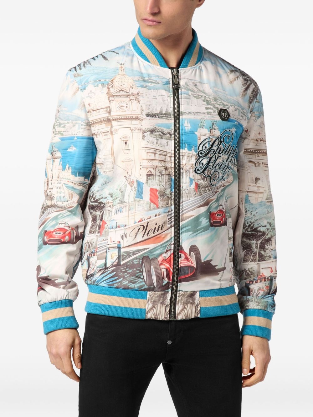 Monaco Cote d'Azur satin bomber jacket - 3