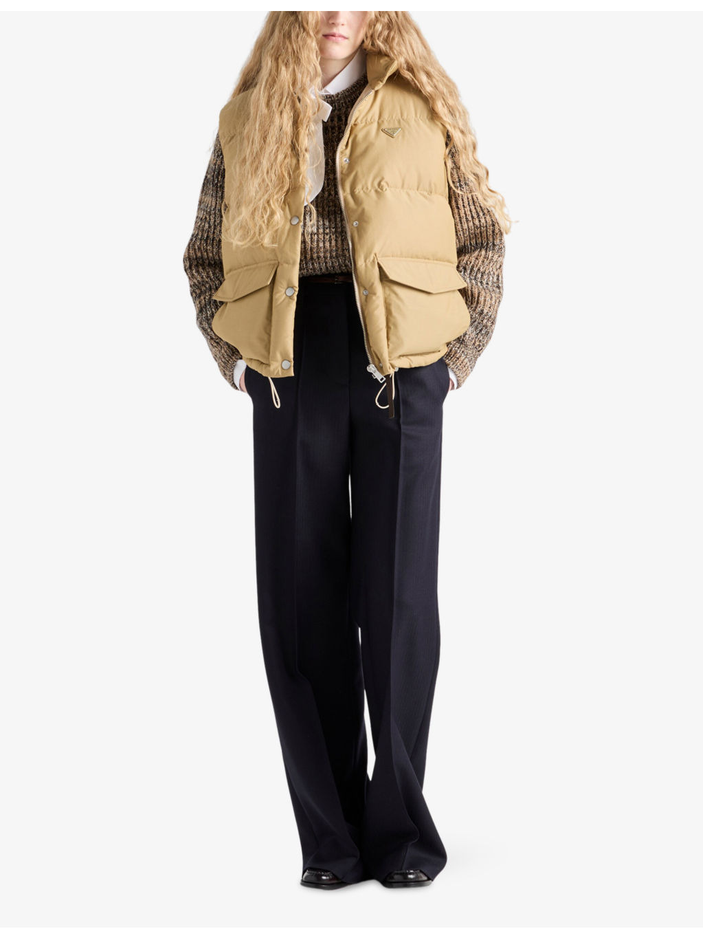 Triangle-Logo Technical Fabric-Down Gilet - 2