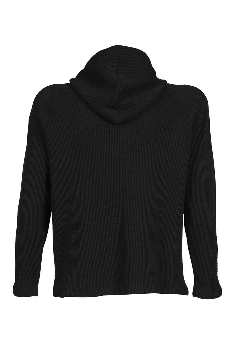 Thug Club BULK SHOULDER WAFFLE HOODIE / BLK outlook