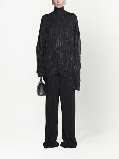 BALENCIAGA oversized roll neck jumper outlook