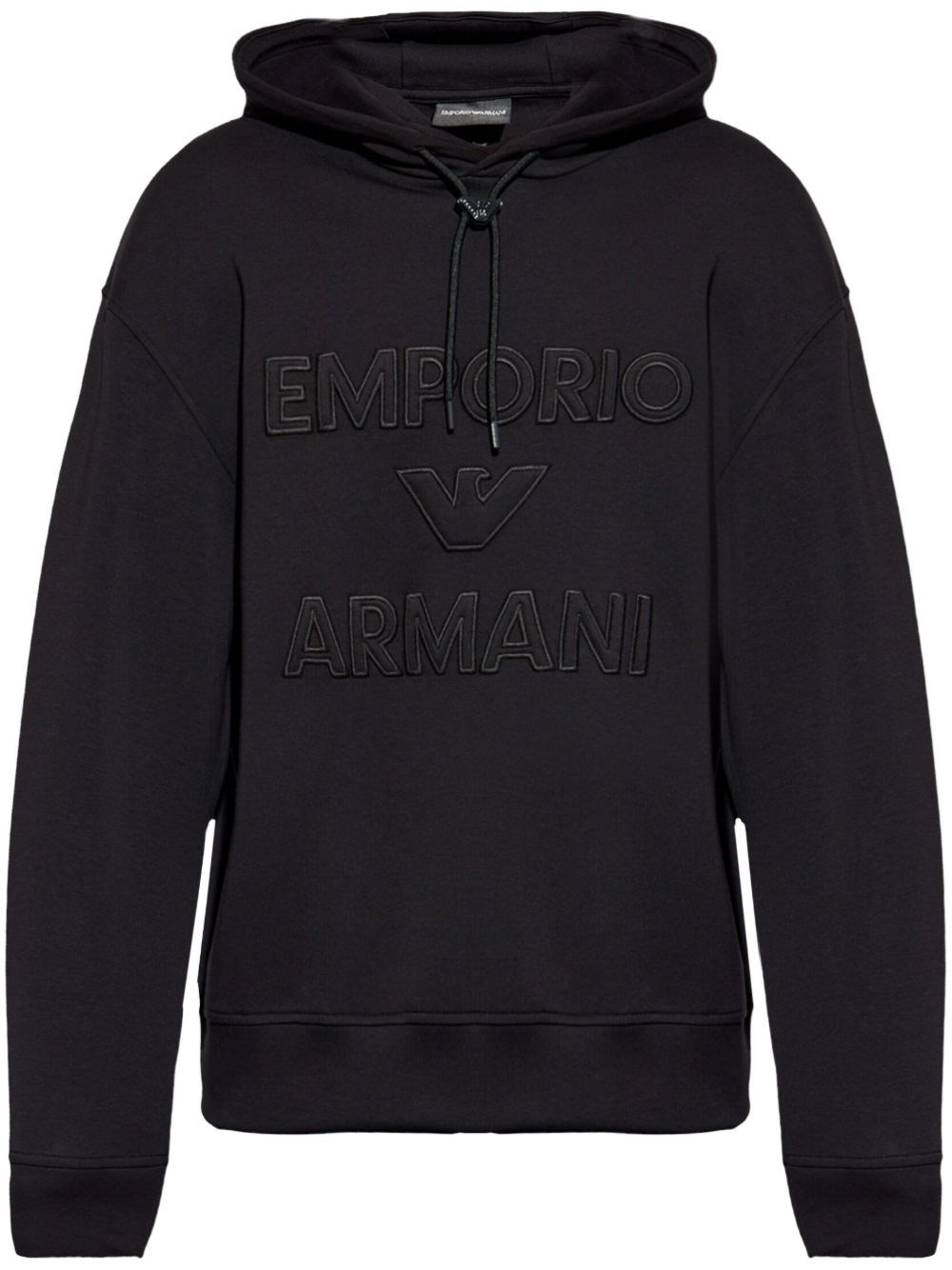 Logo cotton hoodie - 1