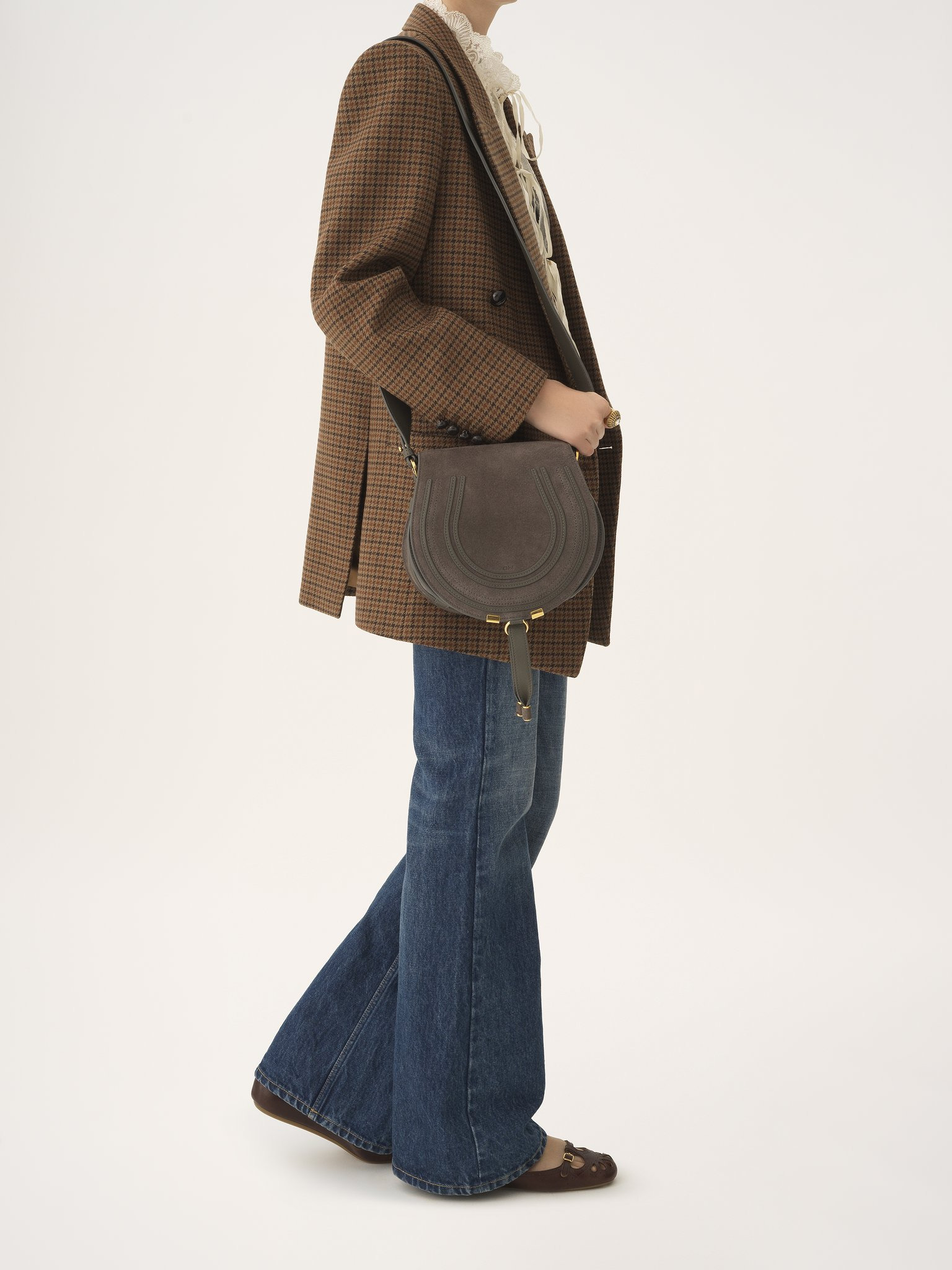 MARCIE SADDLE BAG IN SUEDE LEATHER - 8