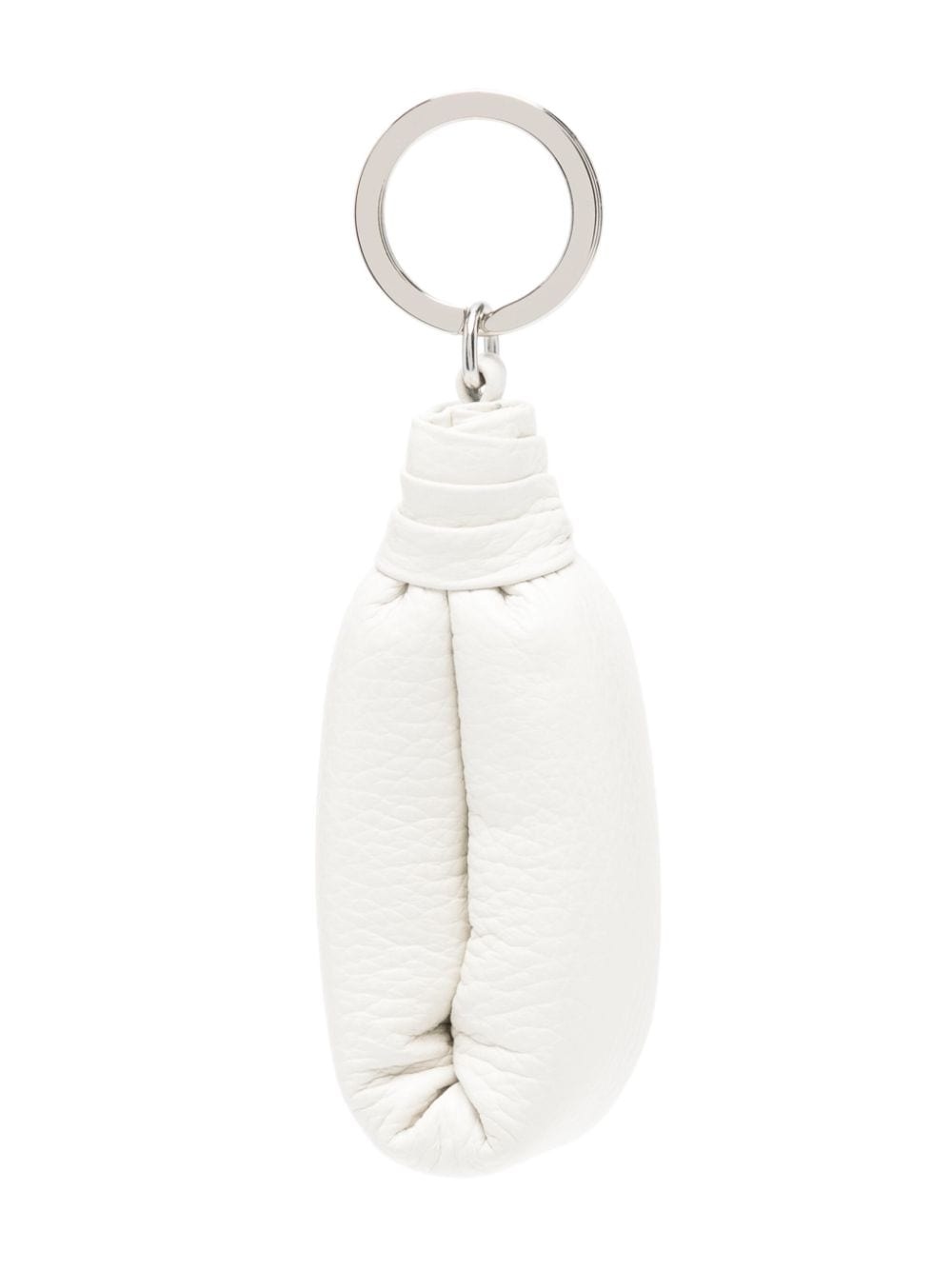 logo-engraved leather keyring - 1