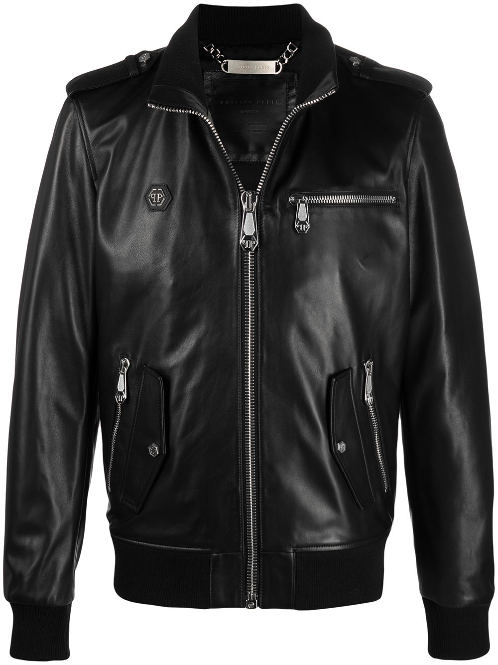 zip-up Iconic leather jacket - 1