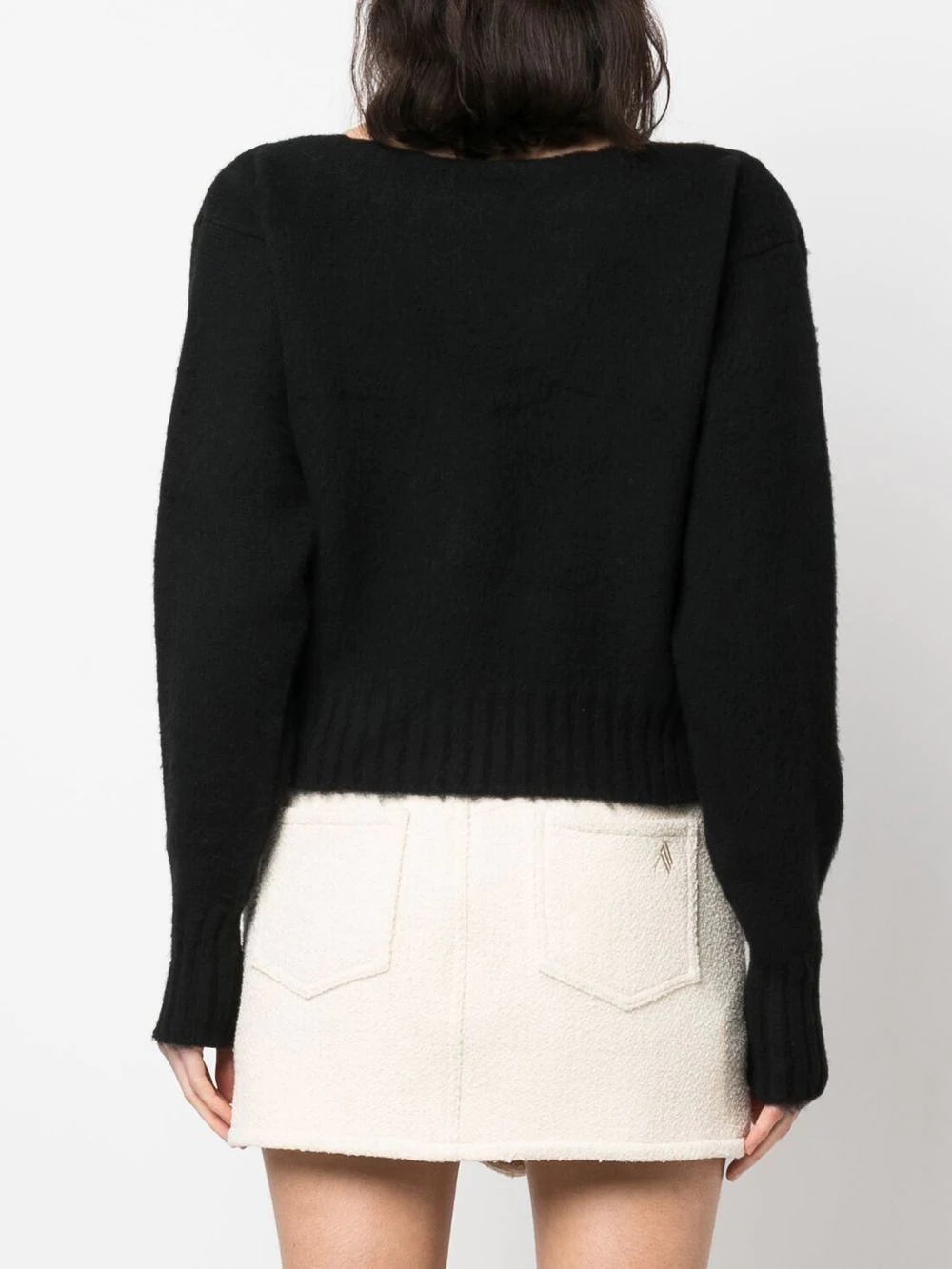 raised-logo boat-neck jumper - 4