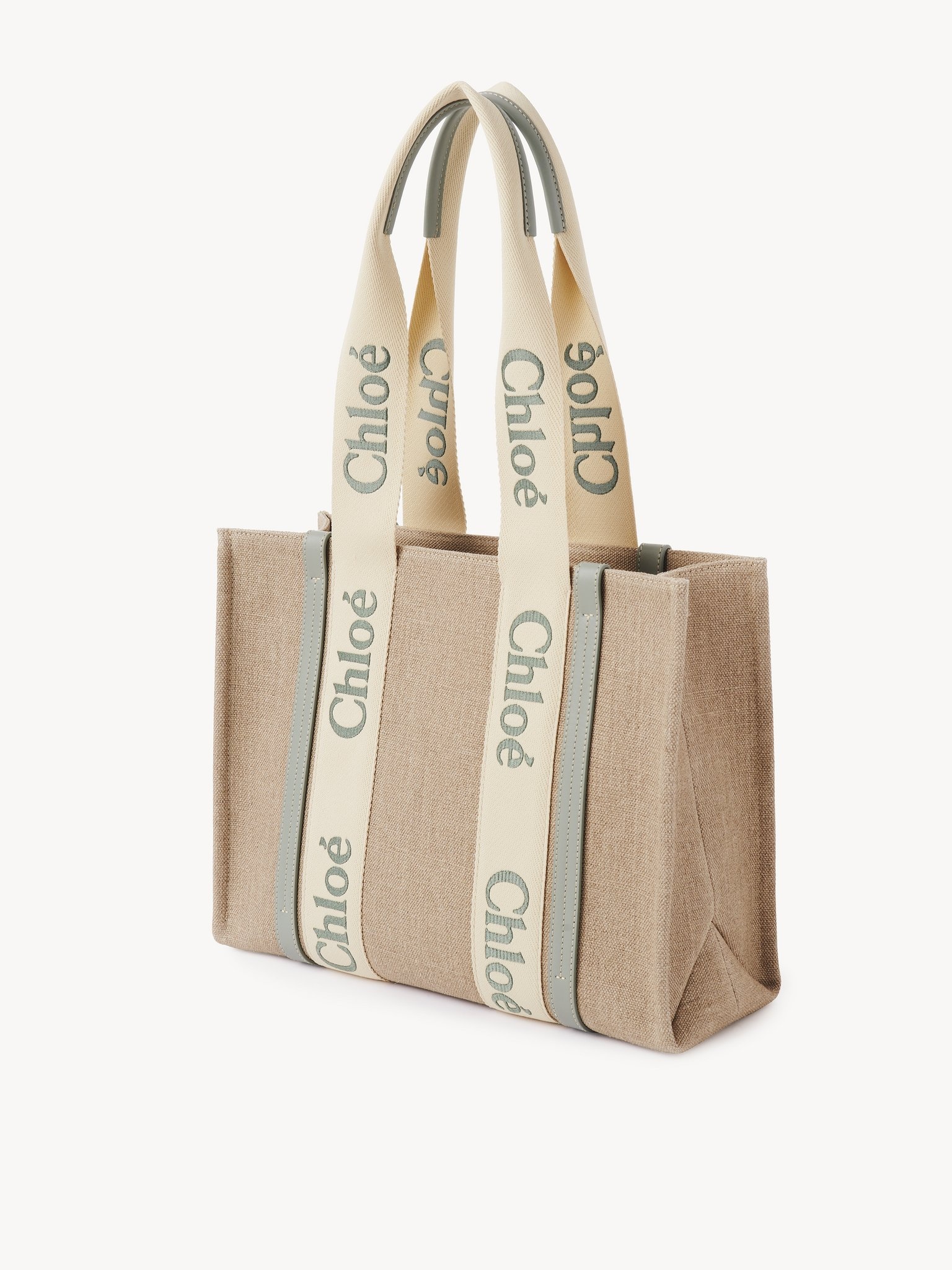 WOODY TOTE BAG IN LINEN - 3