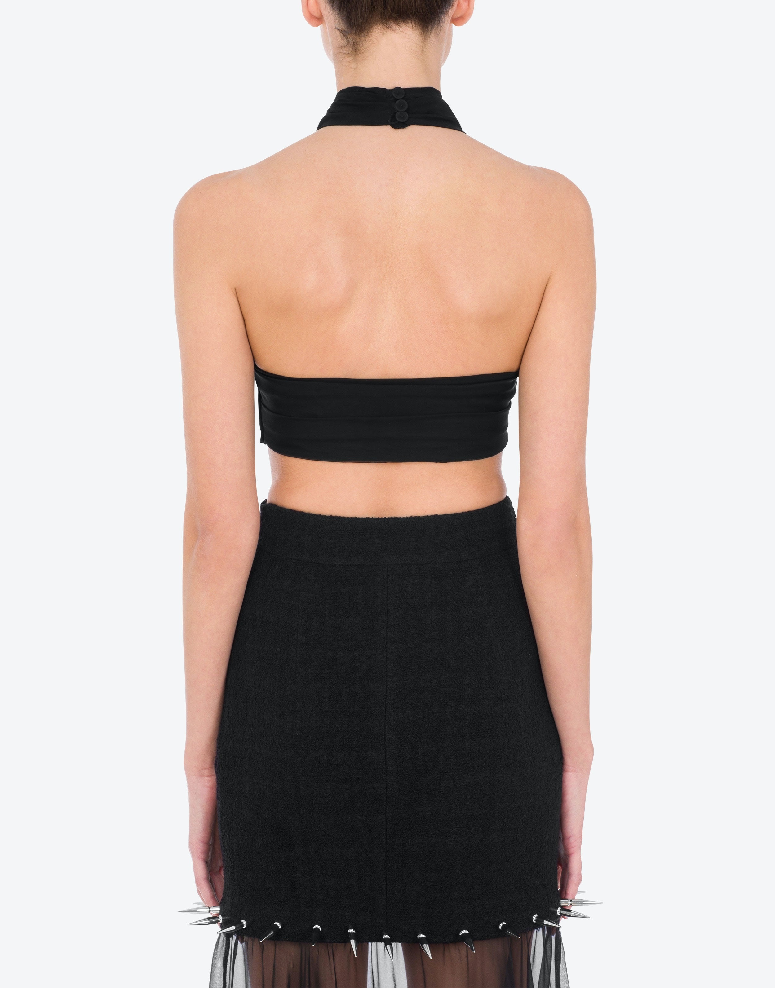 CHIFFON CROP TOP WITH BOW - 3