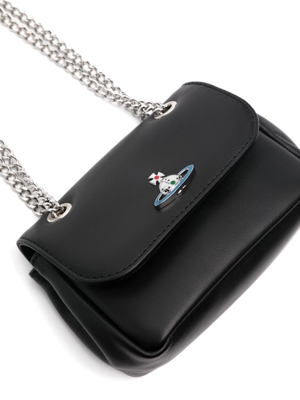 small Orb-plaque leather soulder bag - 4