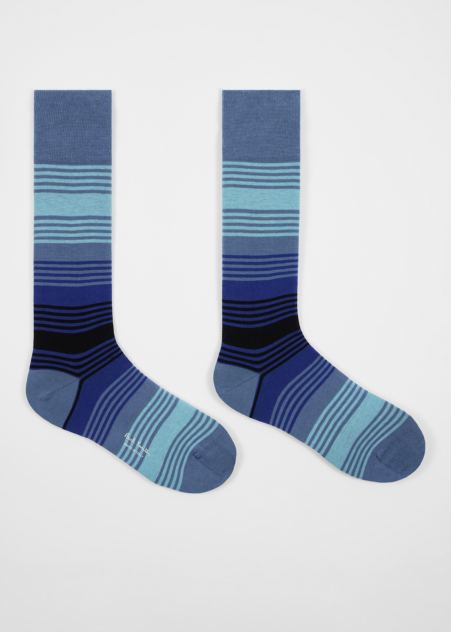 Blue Ombre Stripe Socks - 2