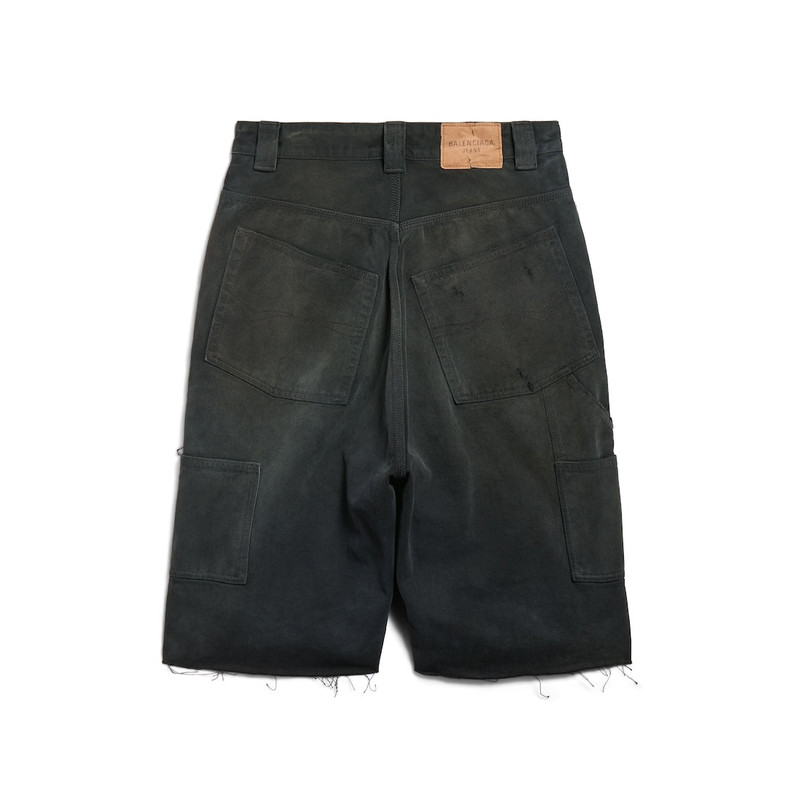 Men's Ripped Off Shorts in Black/green/red 6