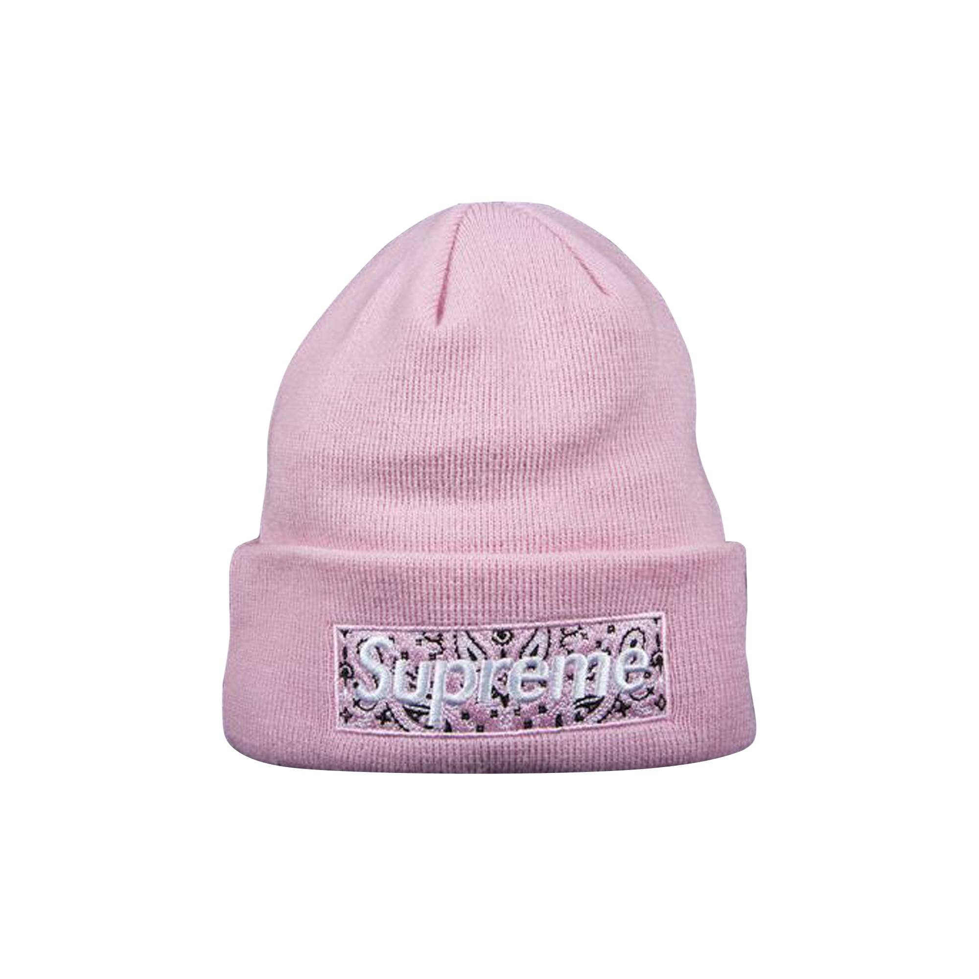 Supreme Supreme x New Era Bandana Box Logo Beanie 'Pink' | REVERSIBLE