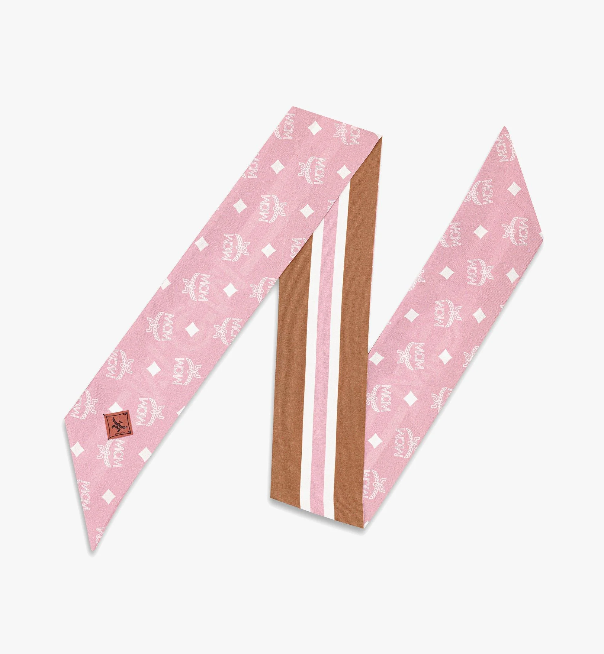 Monogram Print Petite Scarf in Organic Silk - 1