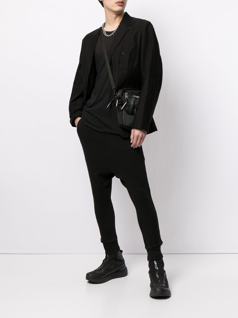 Boris Bidjan Saberi drop-crotch track pants outlook