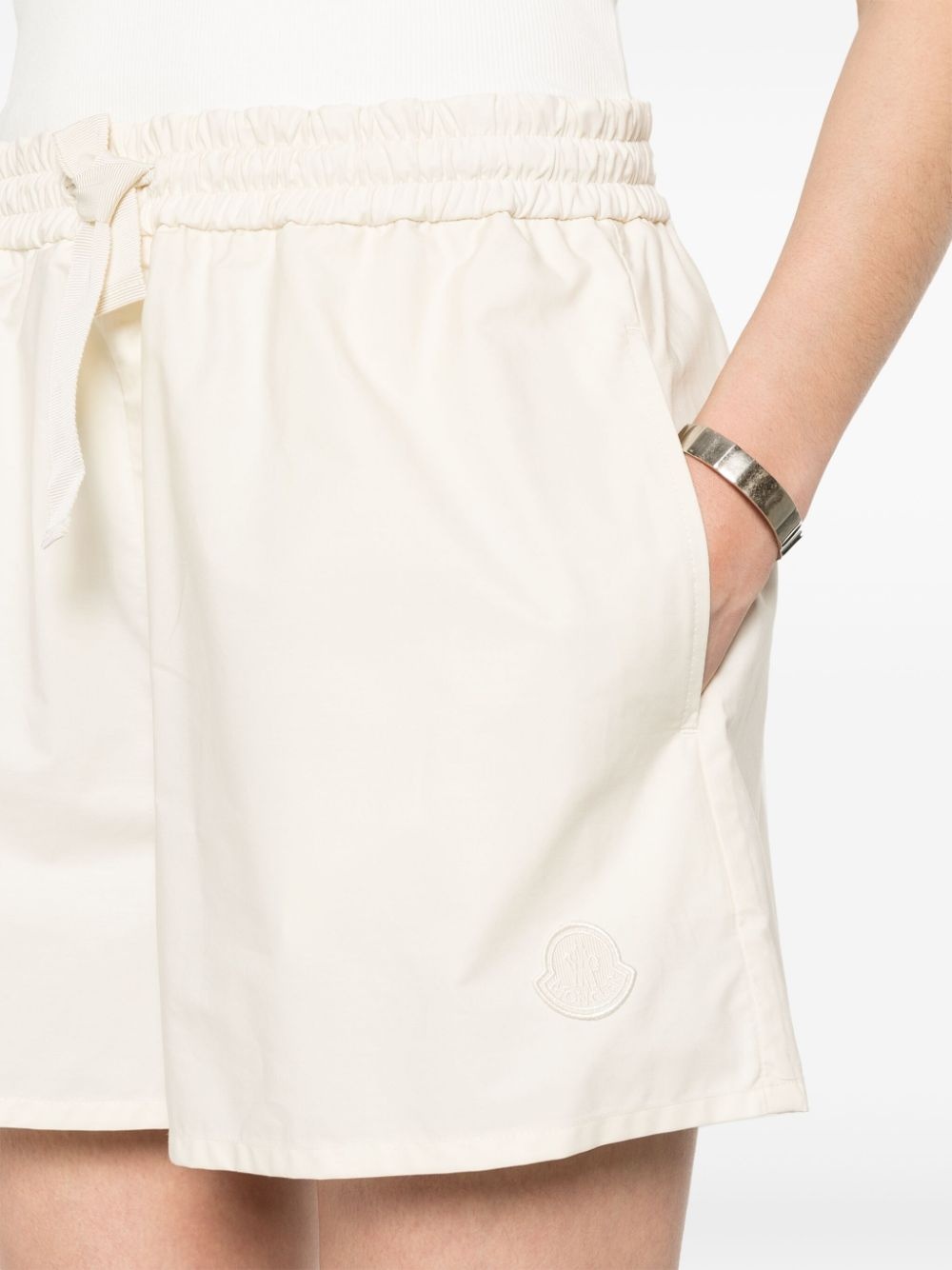 logo-appliquÃ© poplin shorts - 5