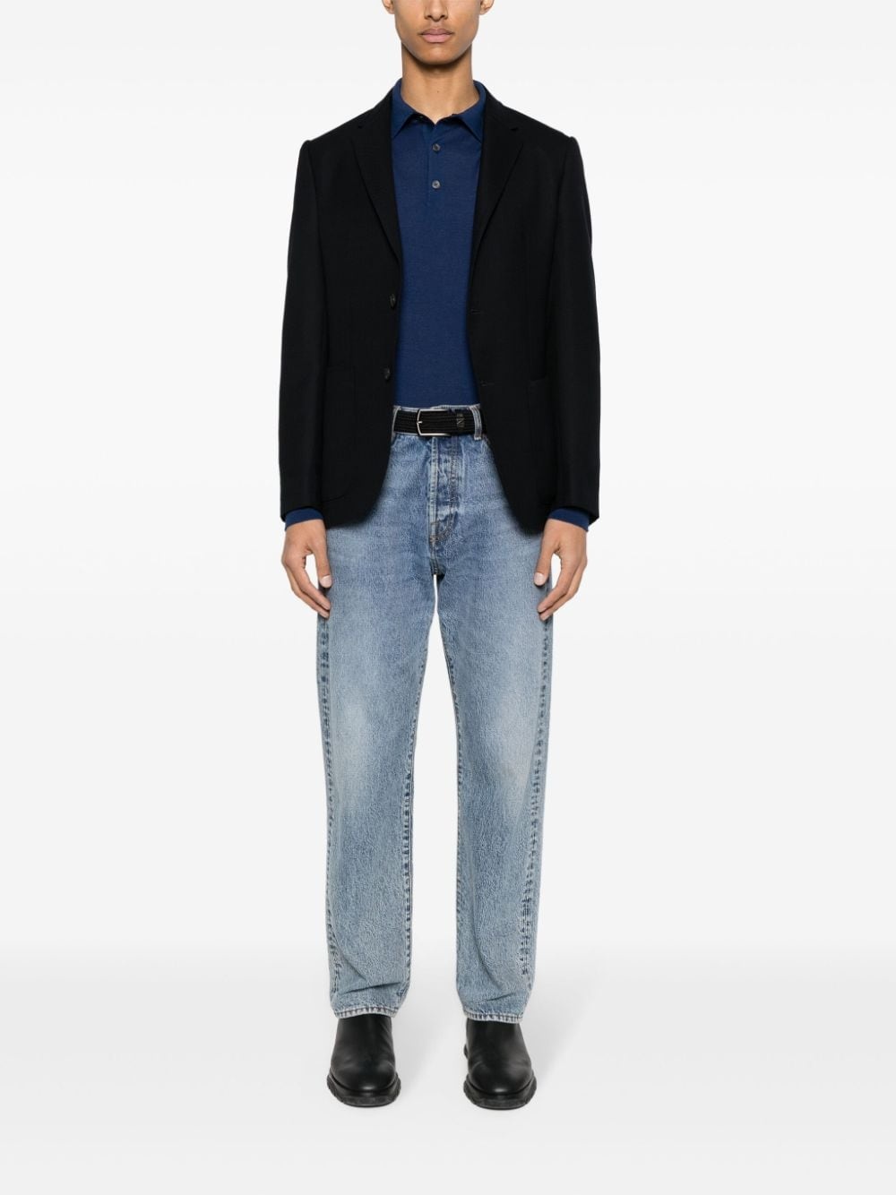 single-breasted wool blazer - 2